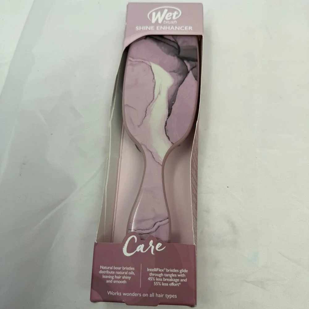 Wet Brush Shine Enhancer Hair Brush Purple Marble Boar IntelliFlex Bristles NEW